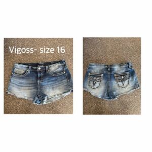 Vigoss Women's Faded Blue Jean Shorts